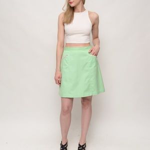 Vintage 1970s Sea-foam Skirt with Pockets